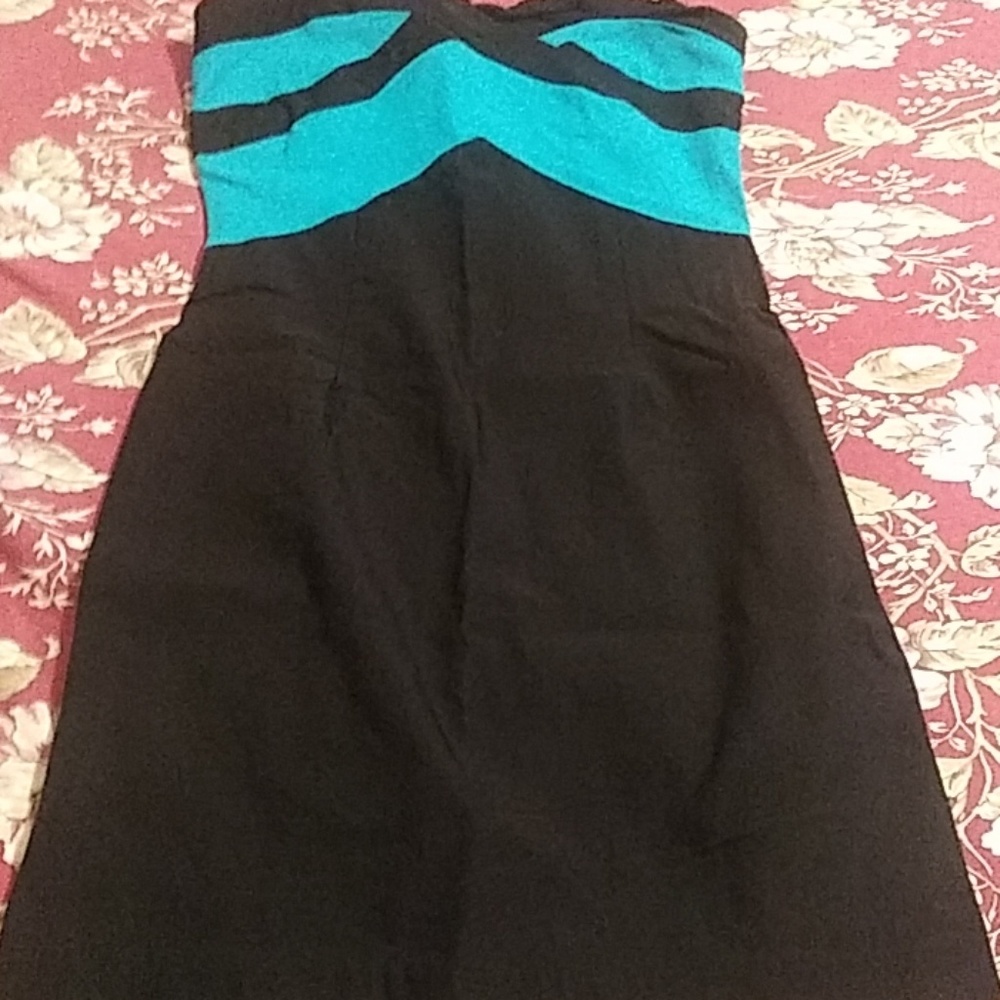 Black and blue dress